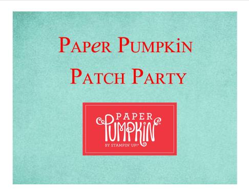 paper pumpkin patch party